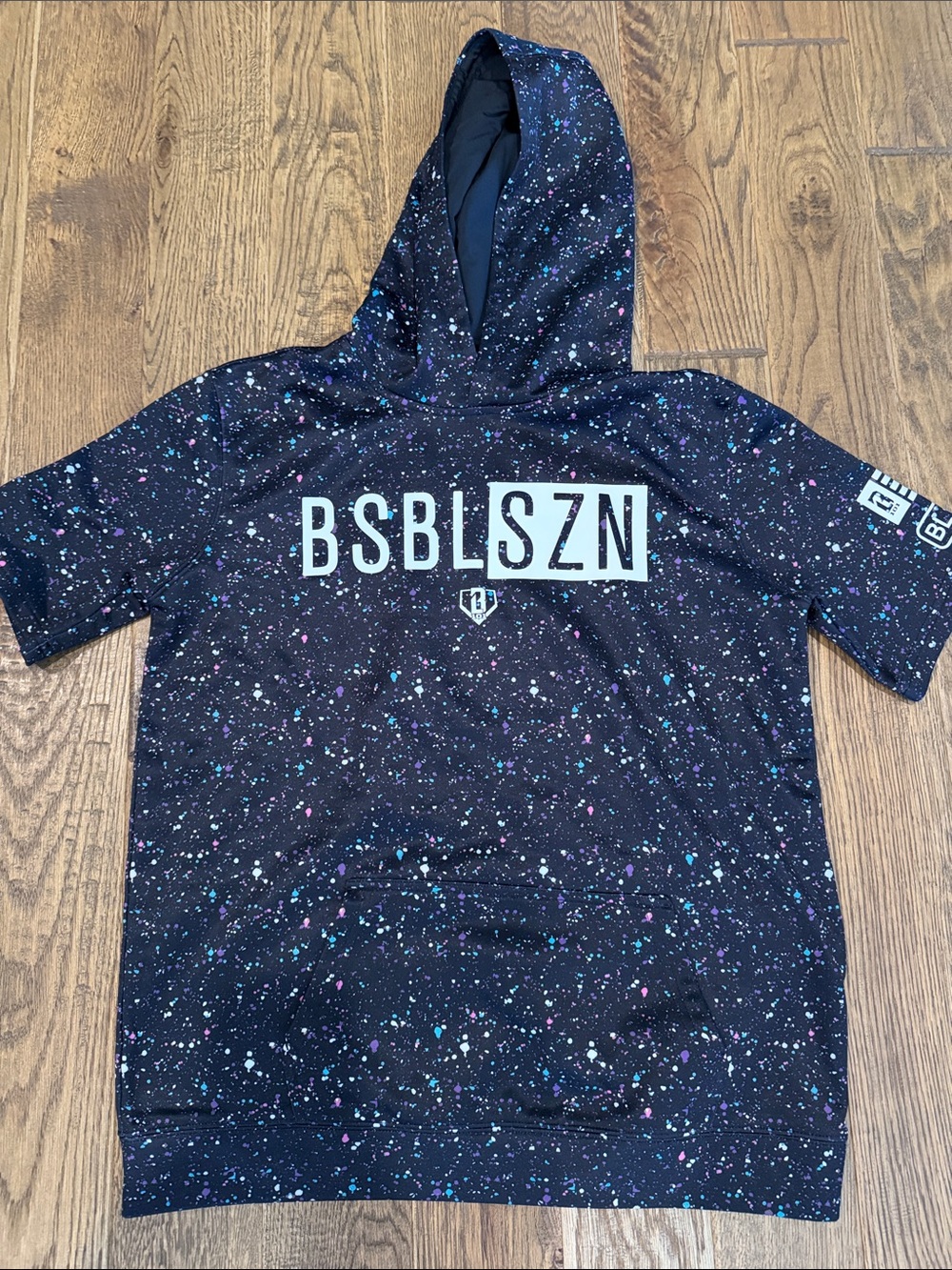 Baseball Lifestyle Black paint splatter design Hoodie shoodie BSBL SZN